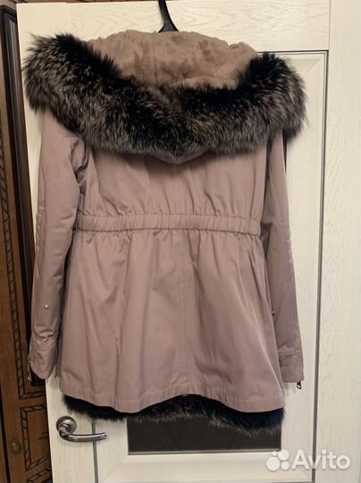 Парка женская зимняя 46 48 с натуральным мехом