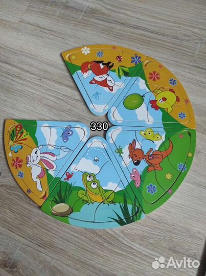 Деревянные пазлы вкладыши