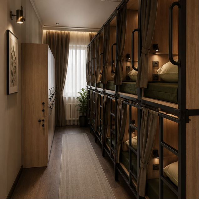 Койко-место 25 м², 2/2 эт.