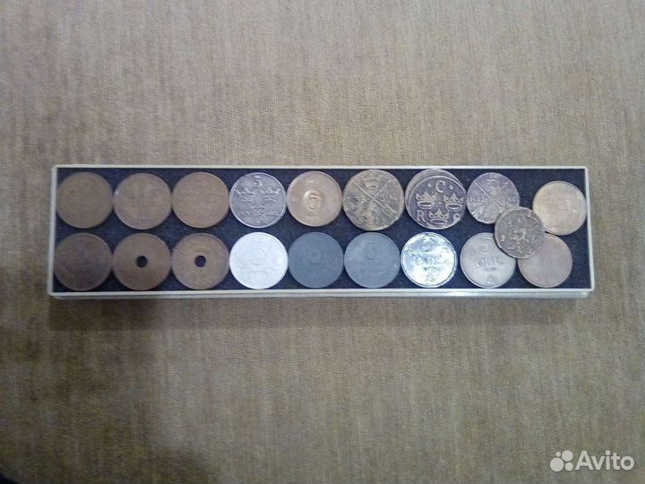 Монеты 5 орэ Дании, Норвегии, Швеции