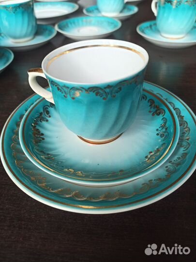 Костяной фарфор кофейный сервиз