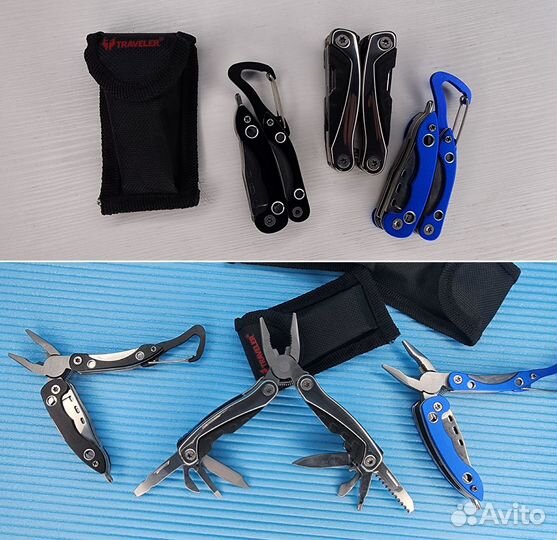 Мультитул Traveler плоскогубцы +инструменты внутри