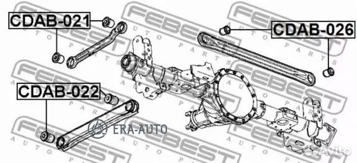 Febest cdab-021 Сайлентблок задней верхней продольной тяги