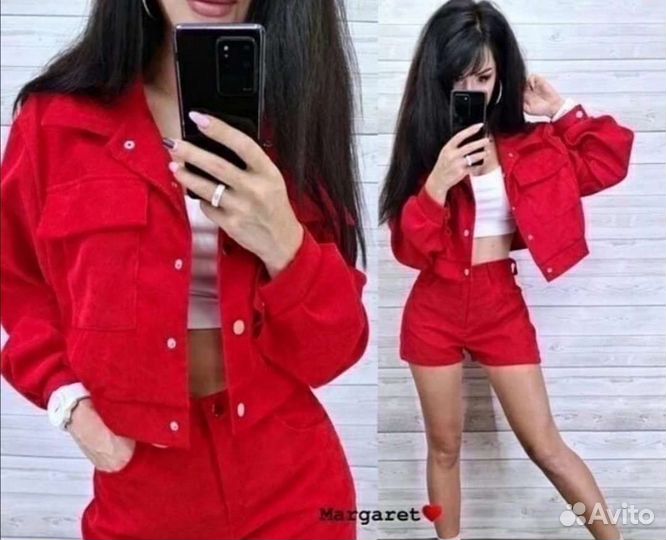 Вельветовая куртка и шорты, новое с биркой