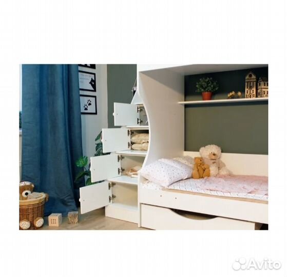 Двухъярусная кровать - белый, 226х84х167 см