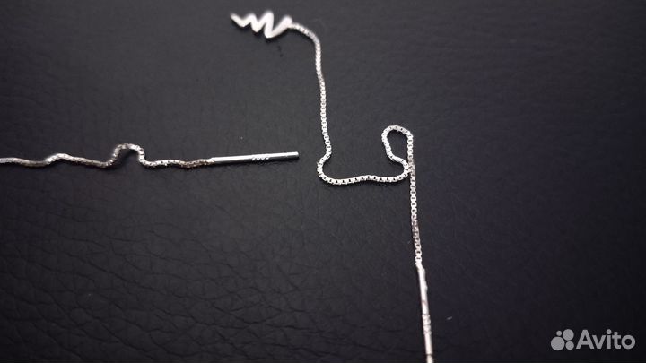 Серьги протяжки серебряные 9см