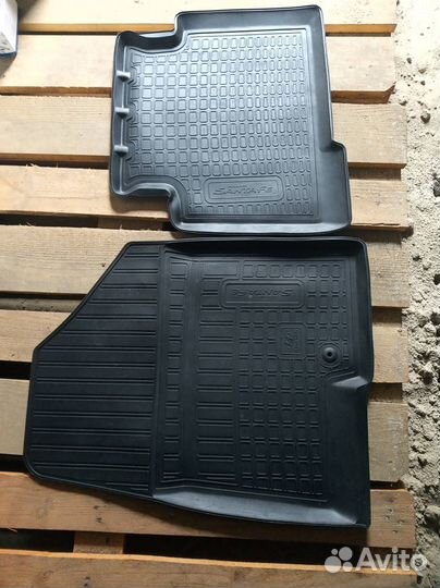 Коврики салона Hyundai Santa Fe III 7 мест резина