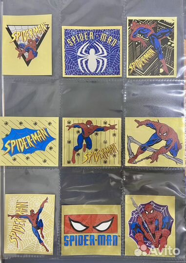 Блестящие наклейки panini человек паук spider man