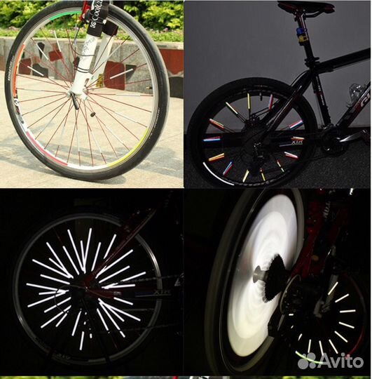 Светоотражающие насадки на спицы 12шт