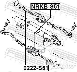 Пыльник рулевой рейки nissan murano 02- nrkbs51