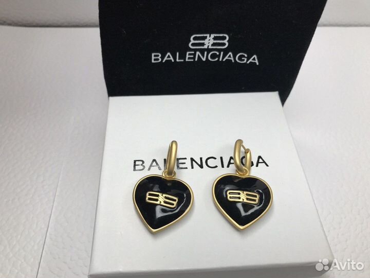 Серьги Balenciaga двусторонние