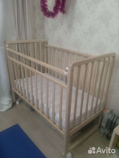 Babyton Кроватка с матрасом 120 на 60