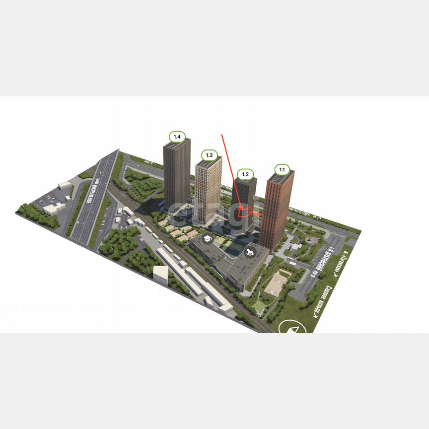 2-к. квартира, 61,1 м², 11/28 эт.