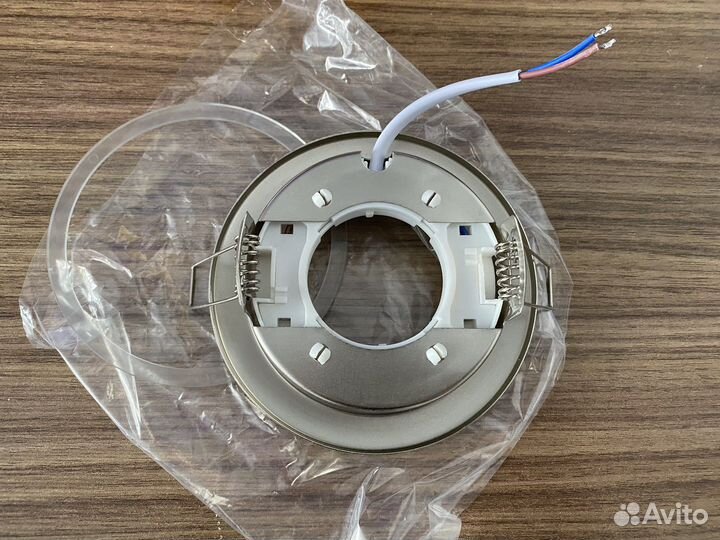 Светильник встраиваемый Ecola GX-53 хром-сатин