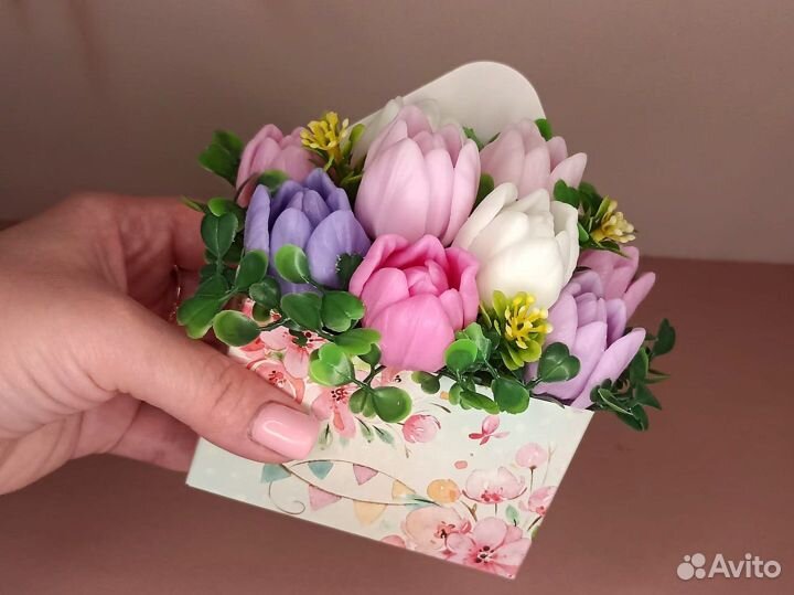 Мыльные букеты ручной работы