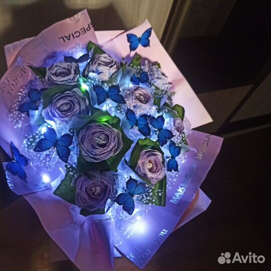 Букеты из гофрированной бумаги с конфетами