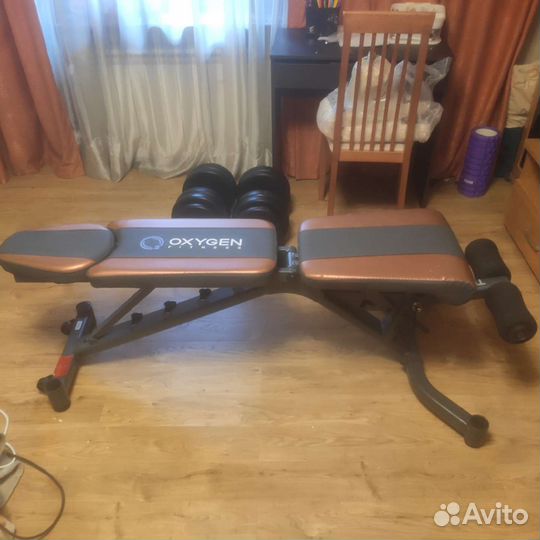Скамья для жима и пресса oxygen toledo