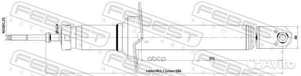 Амортизатор задний GAS.twin tube 03110004R Febest