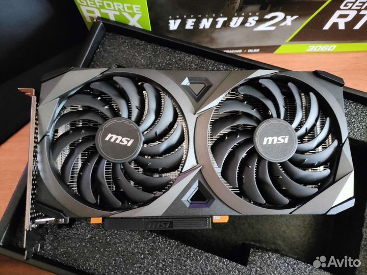 Видеокарта Nvidia RTX 3060 ventus 2x lhr 12 GB