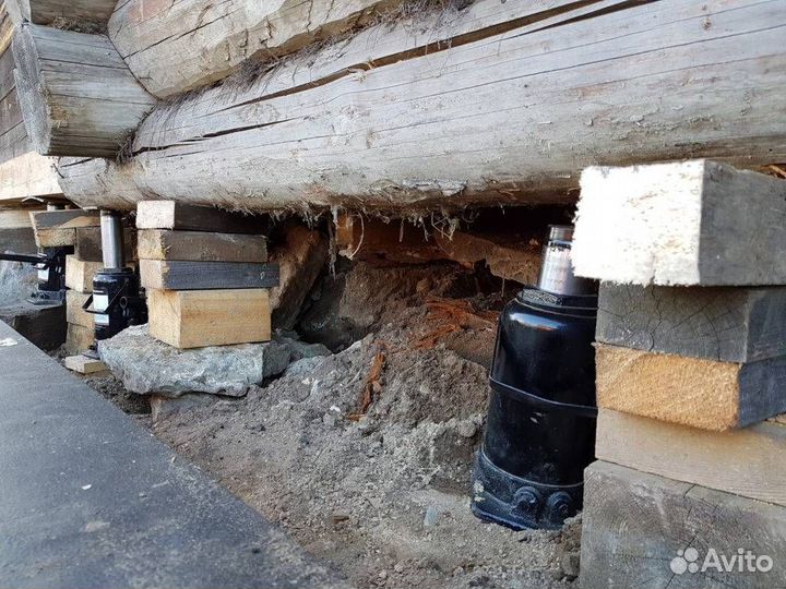 Подъем домов, Ремонт Фундаментов, Замена венцов