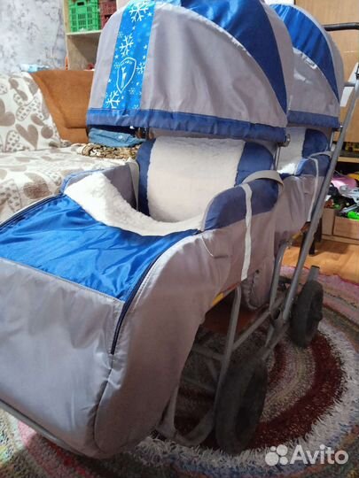 Коляска - санки для двойни или погодок