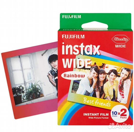 Картриджи instax wide цветные рамки