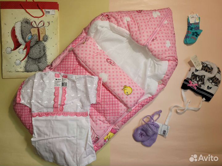 Конверт на выписку для девочки новый