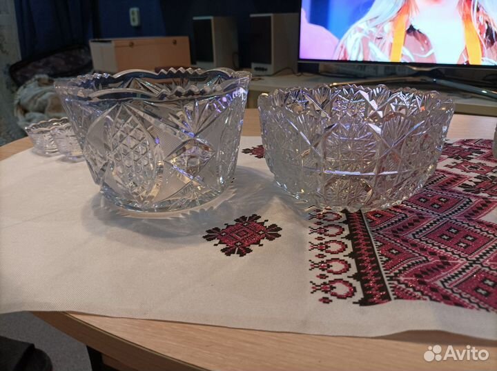 Хрустальный салатник СССР