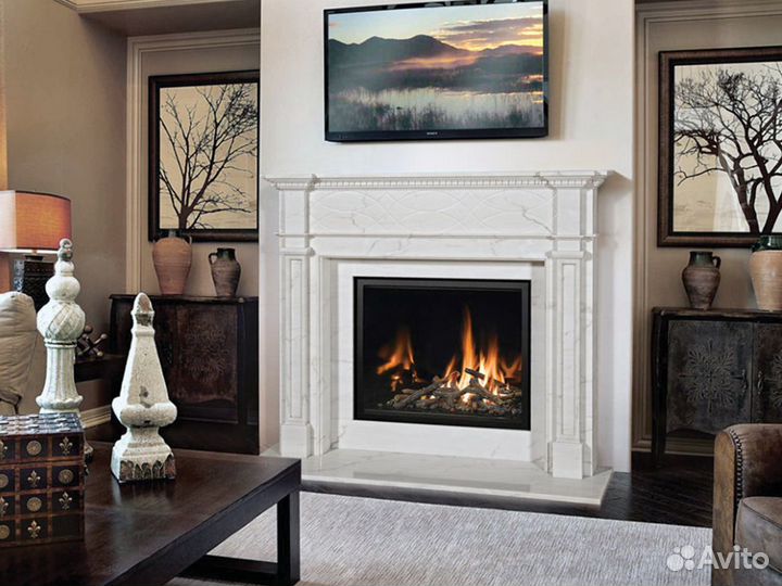 Камин из мрамора Волокас