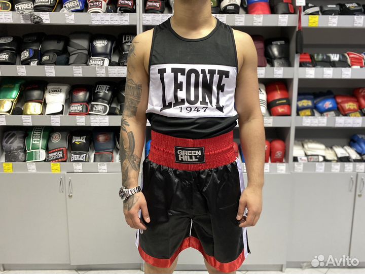 Боксерские шорты Green Hill Piper черно-красные