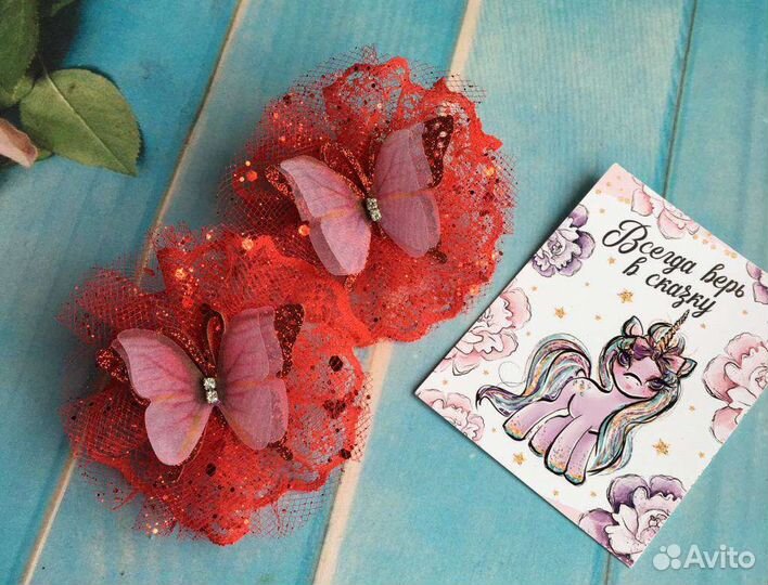 Резиночки летние бантики на первые хвостики