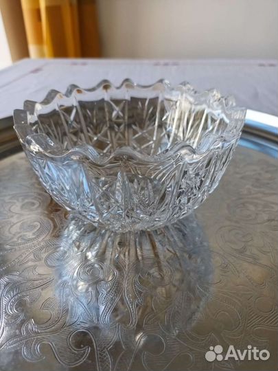 Хрустальная вазочка, производство СССР