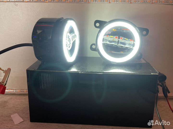 Led светодиодные птф для форд фокус 100w с дхо