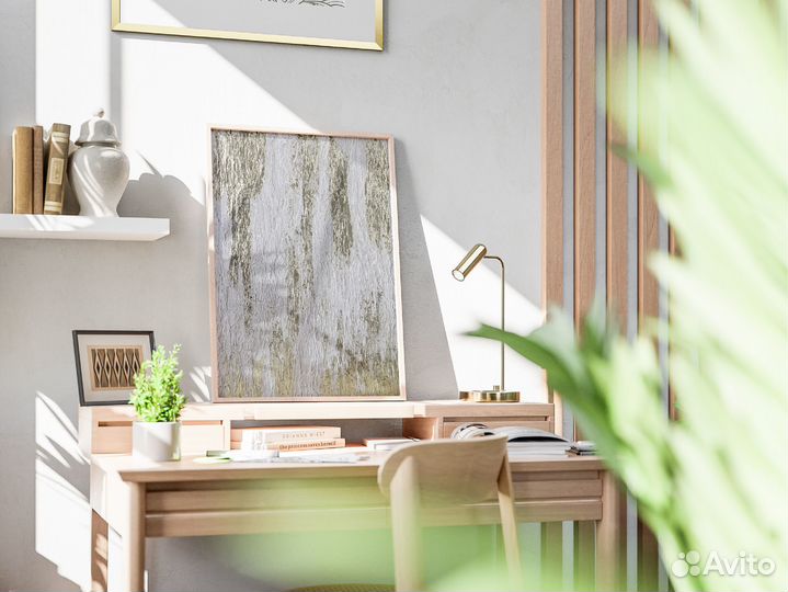 Фактурная картина абстракция с золотом