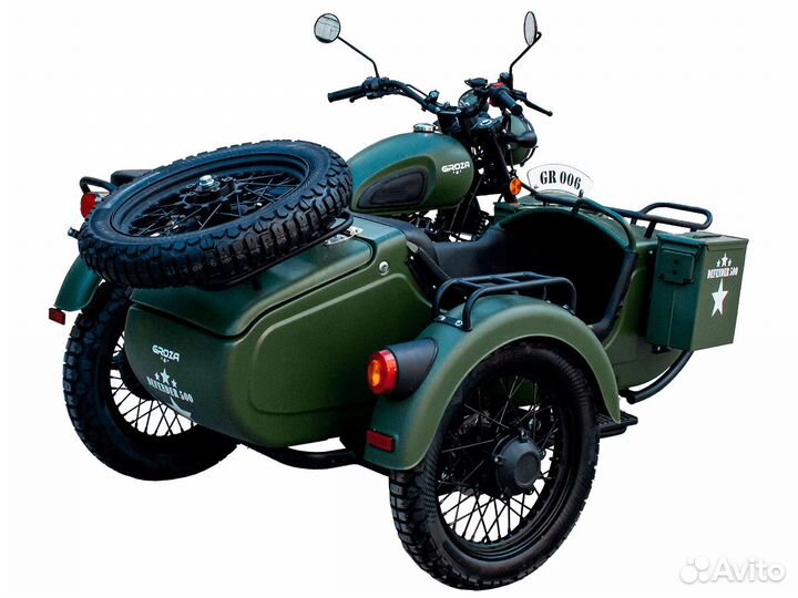 Мотоцикл с коляской groza defender 500