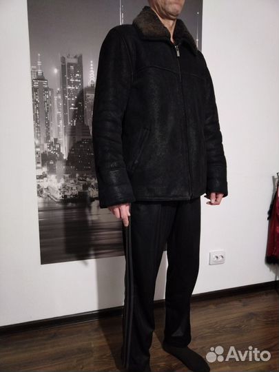 Дубленка натуральная мужская 46