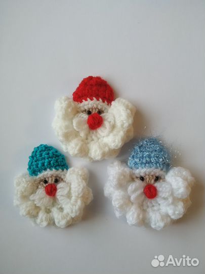 Дед Мороз магнит (вязаный)