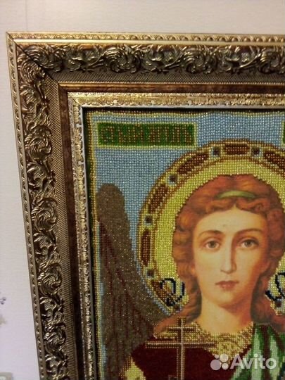 Икона. Вышитая бисером. 