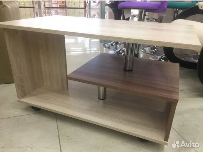 Стол журнальный Дуб сонома/Ясень шимо