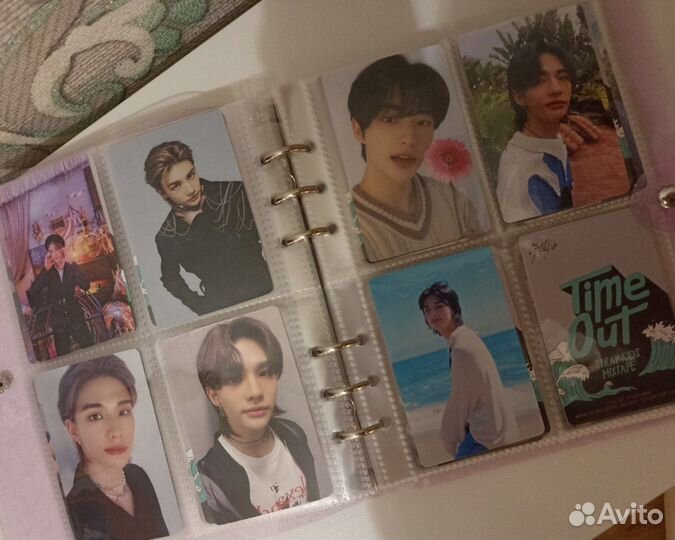 Карточки K-pop enhypen и Stray kids в биндере
