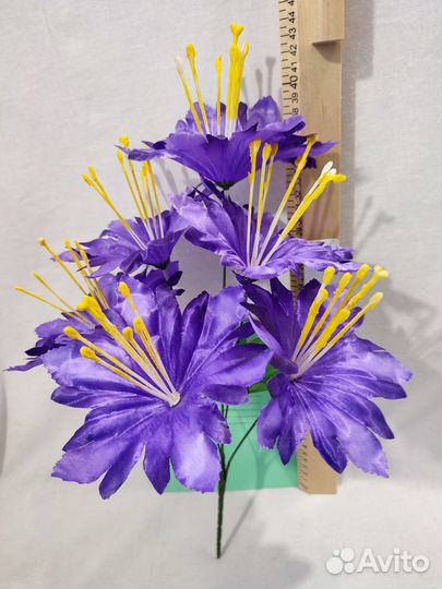 Искусственный букет 45см 6 соцветий, Амариллис