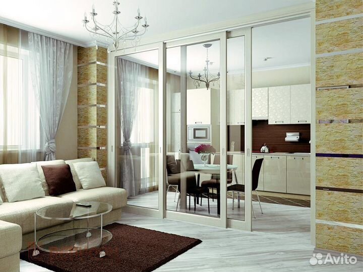 Стеклянная перегородка