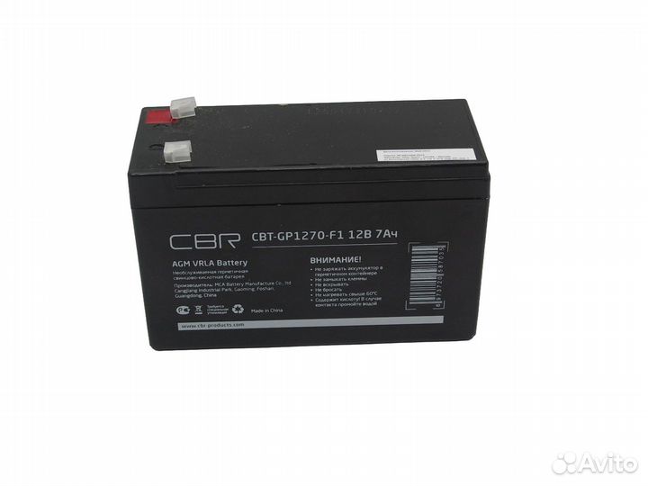 Батарея для ибп 12V 7Ah CBR CBT-GP1270-F1