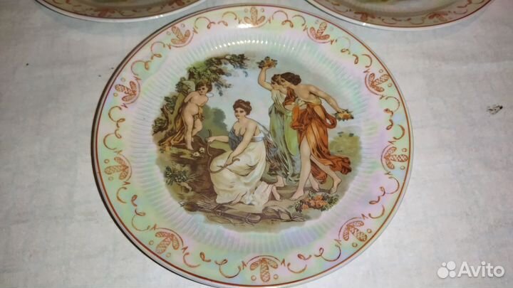 3 тарелки гдр Мадонна сервиз столовый 19см