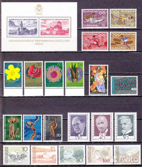 Лихтенштейн. Полные годовые наборы. MNH **