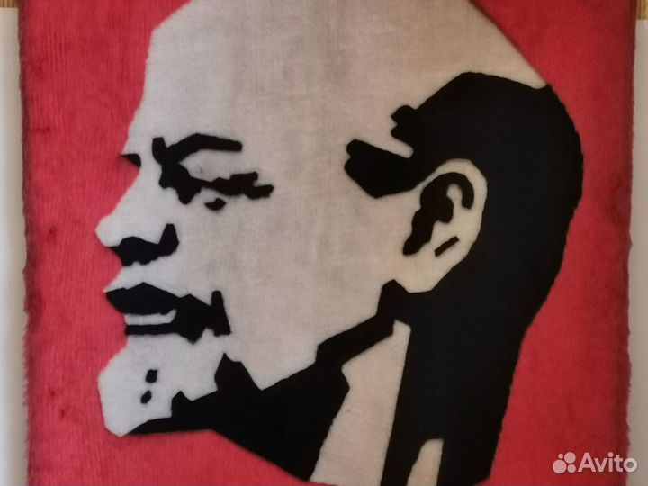 Картина. Пано. В. И. Ленин. Плюш. Большая