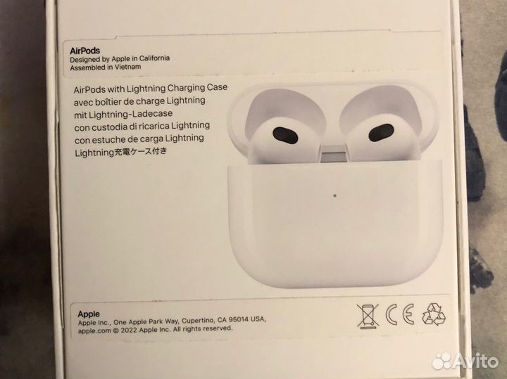 Беспроводные наушники apple airpods 3