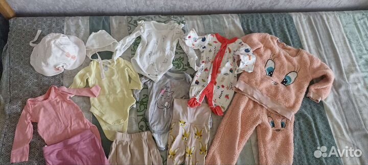 Вещи пакетом для девочки от 0 до 3 месяцев