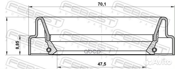 Сальник привода 49X70X8.9 95FDY-49700909C Febest