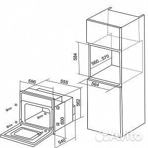 Электрический духовой шкаф DE luxe 6006.03-062 (че